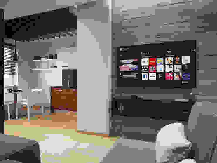 Apartment in Tomsk EVGENY BELYAEV DESIGN Modern living room