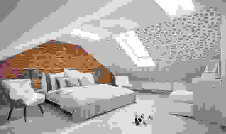 Bricks and Mosaic Pixers Rustic style bedroom