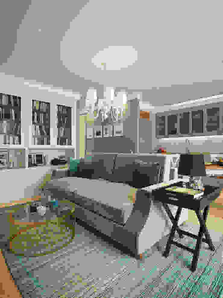 Small traditional apartment EVGENY BELYAEV DESIGN Classic style living room