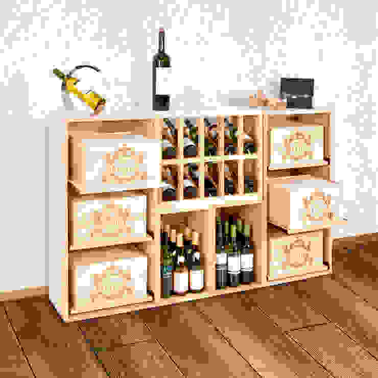 modulares Sideboard zur Lagerung von Weinkisten und Flaschen Weinregal-Profi Klassische Weinkeller Holz Weinregal,Weinregal Holz,Weinkisten,Weinlagerung,Holz