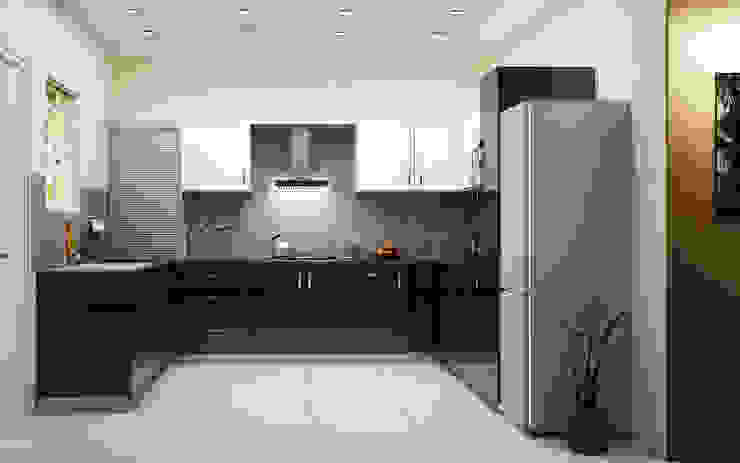 U Shaped Modular Kitchen Design In Ghaziabad Greater Noida By