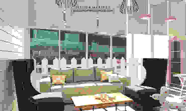 Cloudy & Cotton Pet Grooming & Coffee Shop, Lippo Mall Puri JESSICA DESIGN STUDIO Living room