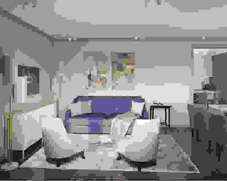 Eclectic style living room by Студия дизайна интерьера Натальи Патрушевой Eclectic