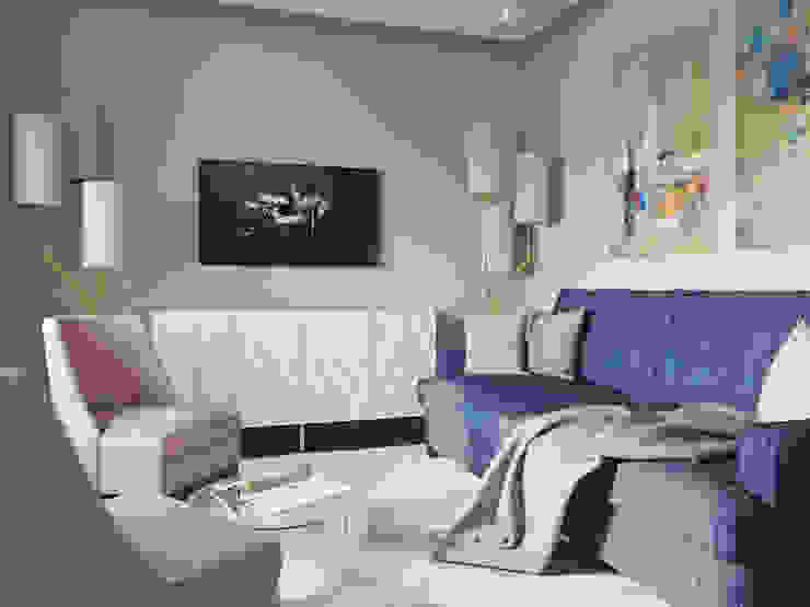 Eclectic style living room by Студия дизайна интерьера Натальи Патрушевой Eclectic