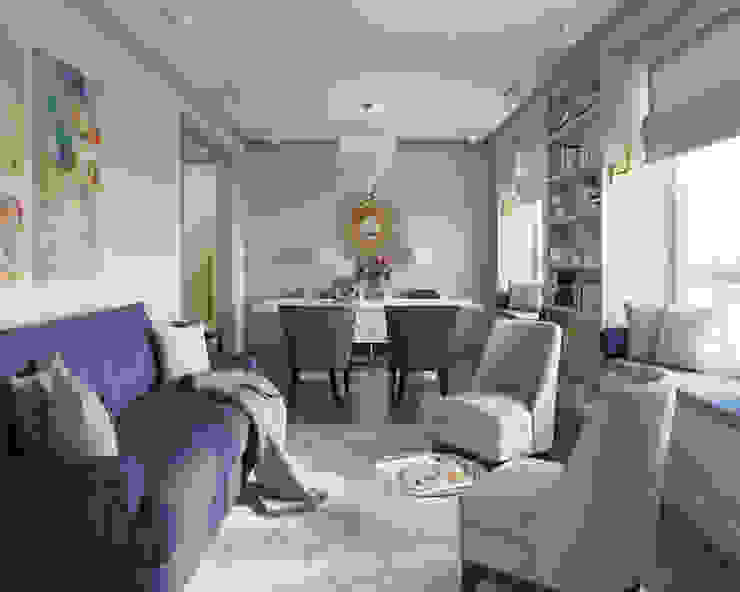 Eclectic style living room by Студия дизайна интерьера Натальи Патрушевой Eclectic