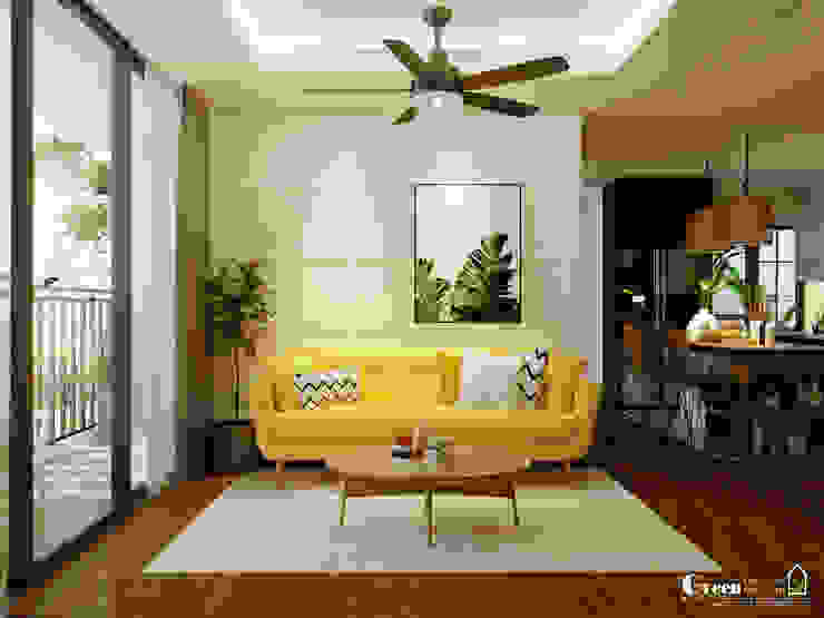 SEASON AVENUE, ĐẠI LỘ 4 MÙA - "MÙA HẠ MIỀN NHIỆT ĐỚI", Green Interior Green Interior Tropische woonkamers Houtcomposiet Groen