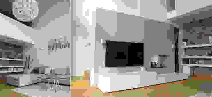 HAUS K | STEINBACH/TAUNUS | UMBAU UND SANIERUNG EINES EINFAMILIENHAUSES Celia Kunst_Architektur und Raumplanungen Moderne Wohnzimmer