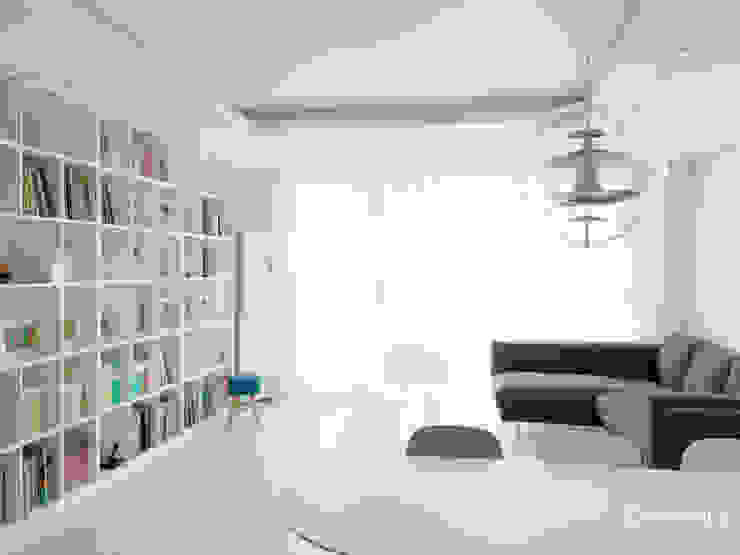 마이너스옵션_ 화이트 인테리어, 카라멜 디자인 스튜디오 카라멜 디자인 스튜디오 Modern living room White