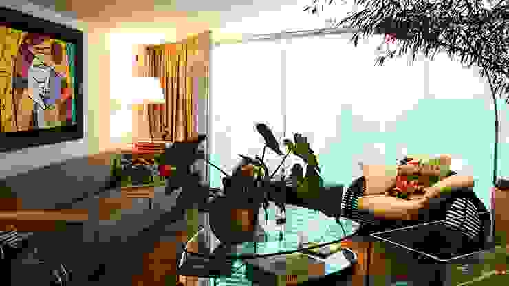 Residencia Alves STUDIO AGUIAR E DINIS Modern living room