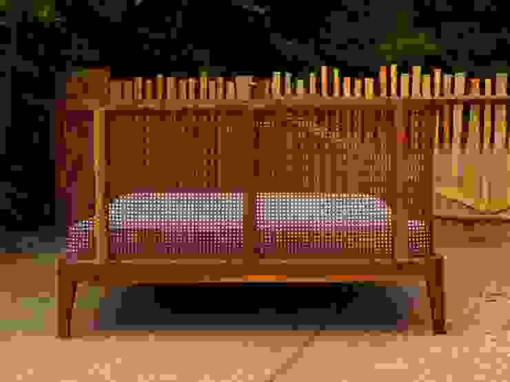 Bett mit einem Kopfteil aus Rattan | homify