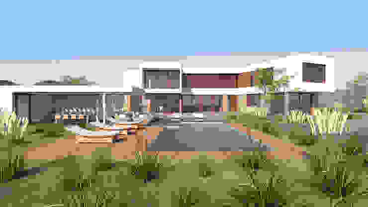 Vivienda La Chimba, Uno Arquitectura Uno Arquitectura Piscinas de jardín Concreto Multicolor Ovalle,piscina,quincho