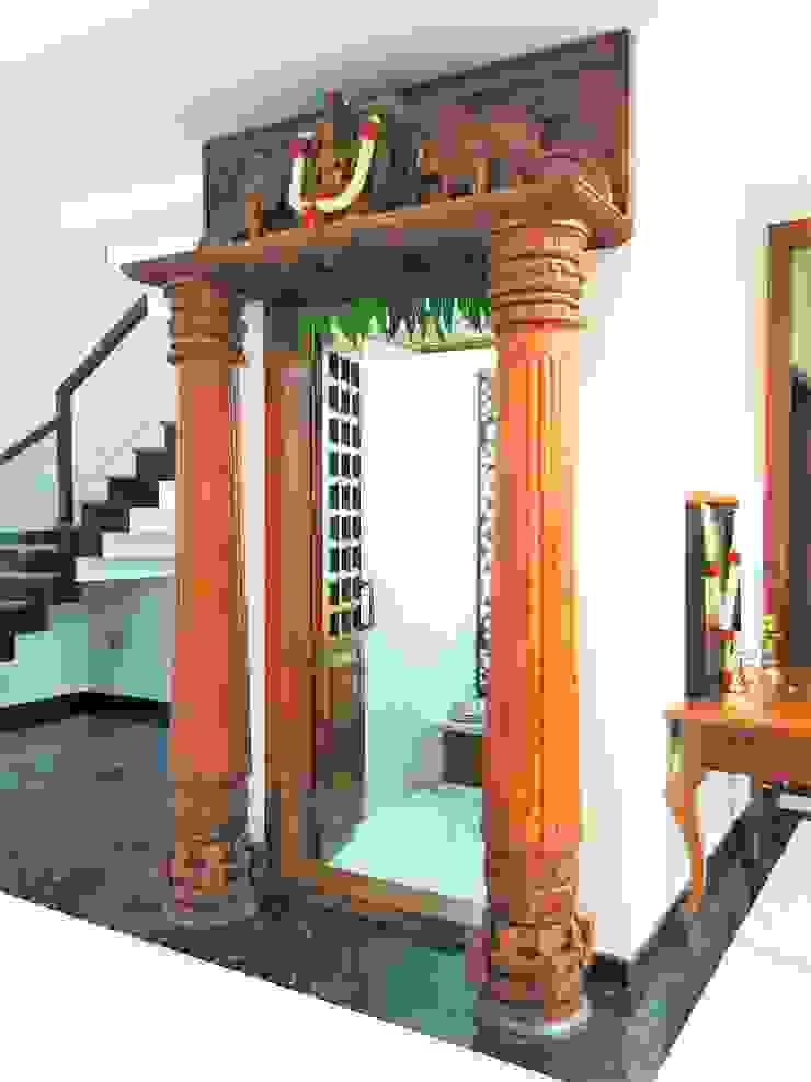 Pooja Room homify Modern living room Pooja,Teakwood column,prayer room,contemporay pooja