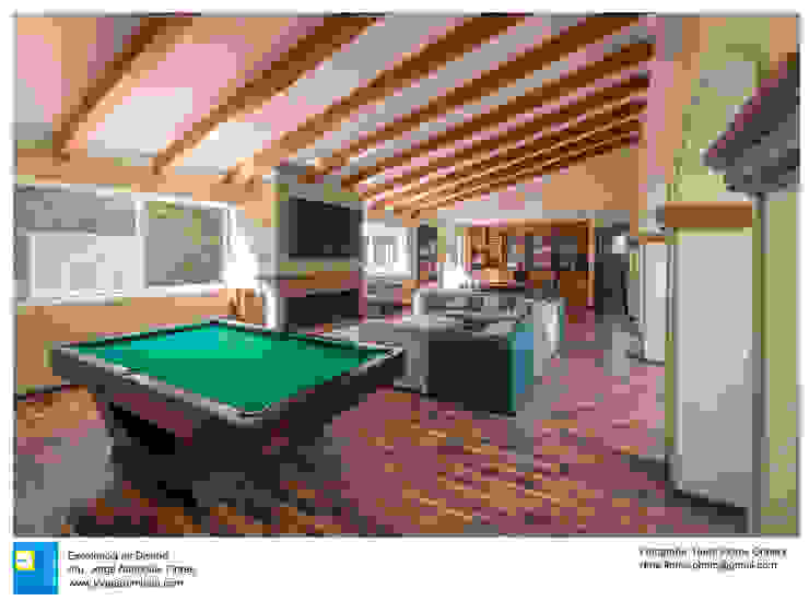 Excelencia en Diseño Phòng giải trí phong cách thực dân Bê tông White