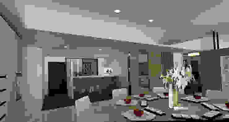 project-3002 YU SPACE DESIGN Modern Dining Room Quartz Beige