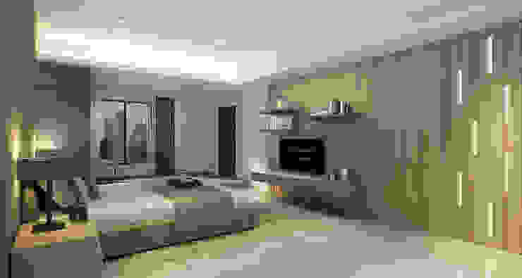 project-3002 YU SPACE DESIGN Modern Bedroom Solid Wood Wood effect