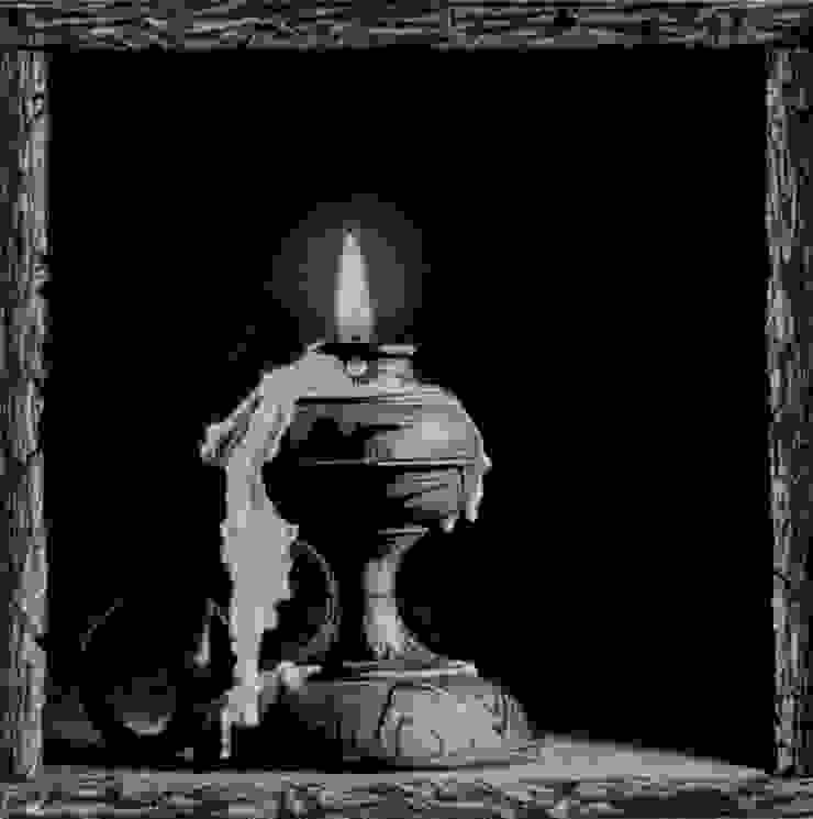 Pick Original Candle Stand Charcoal Painting From Indian Art