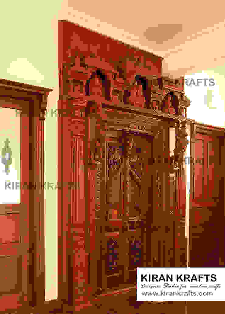 Carved Pooja Door, Kiran Enterprises Kiran Enterprises Wooden doors