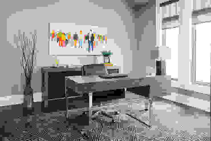 Modern Home Office Frahm Interiors اتاق کار و درس Grey