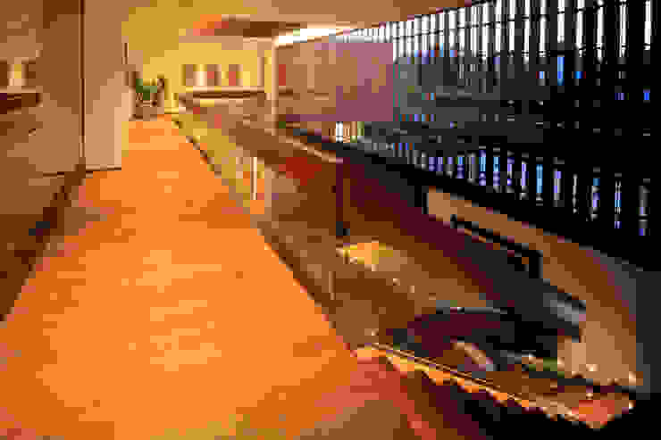 RED HOUSE Hernandez Silva Arquitectos الممر الحديث، المدخل و الدرج