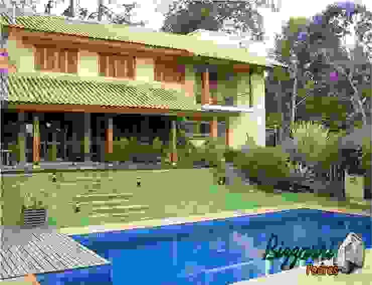 Construcao De Piscinas Com Passeio Em Piso De Tijolo Homify