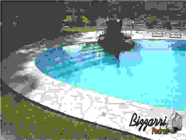 Execucao De Piscina Com Passeio Em Caco De Pedra Luminaria Homify
