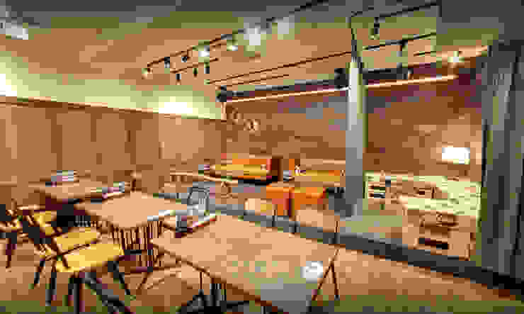 Tokyo - Cafe Interior Design Yunhee Choe Industrial style dining room
