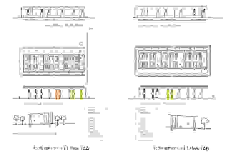 Ville de l'education et de la culture atelier architettura Scuole in stile rustico