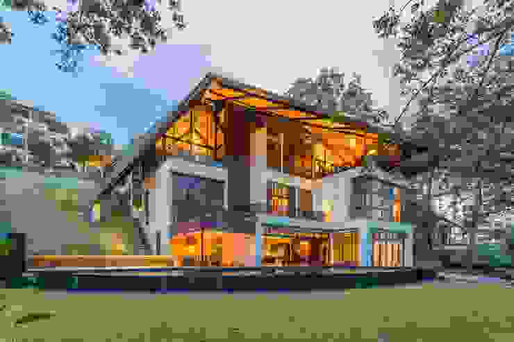 Building Facade MJ Kanny Architect Tropical style houses tropical, contemporary, facade