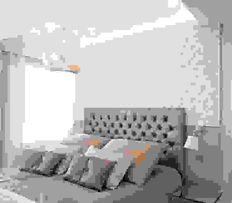 Schlafzimmer Wandgestaltung mit 3D Effekt und Betonlook | homify