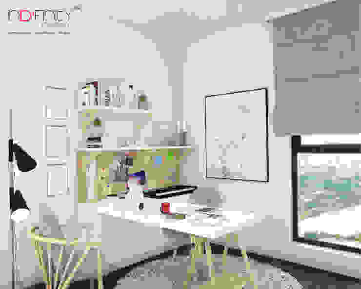 Scandinavian Design . Condominium inDfinity Design (M) SDN BHD Scandinavian style study/office