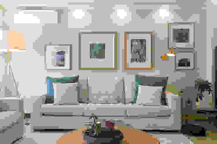 Sala piso 0 ShiStudio Interior Design Salas de estar escandinavas