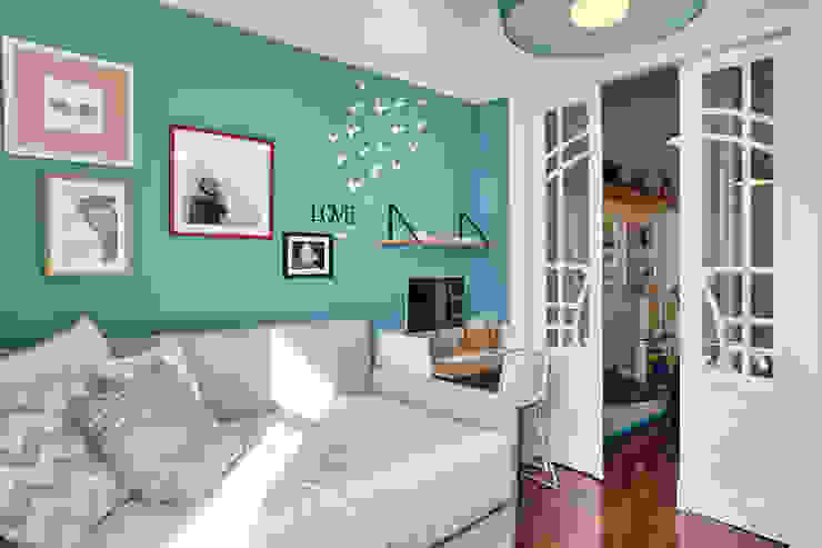 Quarto criança - vivenda em S. Mamede - Projeto de interiores Shi Studio - Matosinhos, Porto por ShiStudio Interior Design Escandinavo