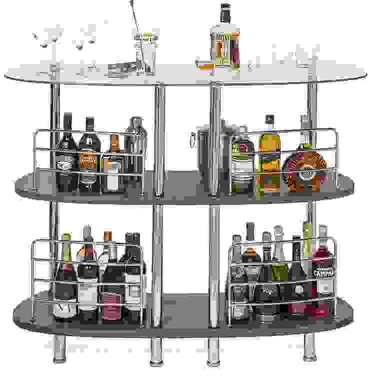 WINSOME MARTINI ENTERTAINMENT BAR Perfect Home Bars Modern Home Wine Cellar Glass Metallic/Silver Wine Baskets,Wine Bar,Wine Racks,Wine cellar
