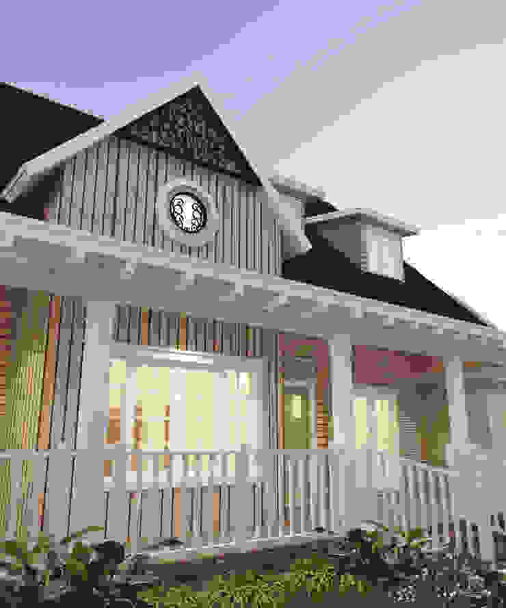 Detail Fasad PFR 02 CASA.ID ARCHITECTS Rumah tinggal Kayu Buatan Beige