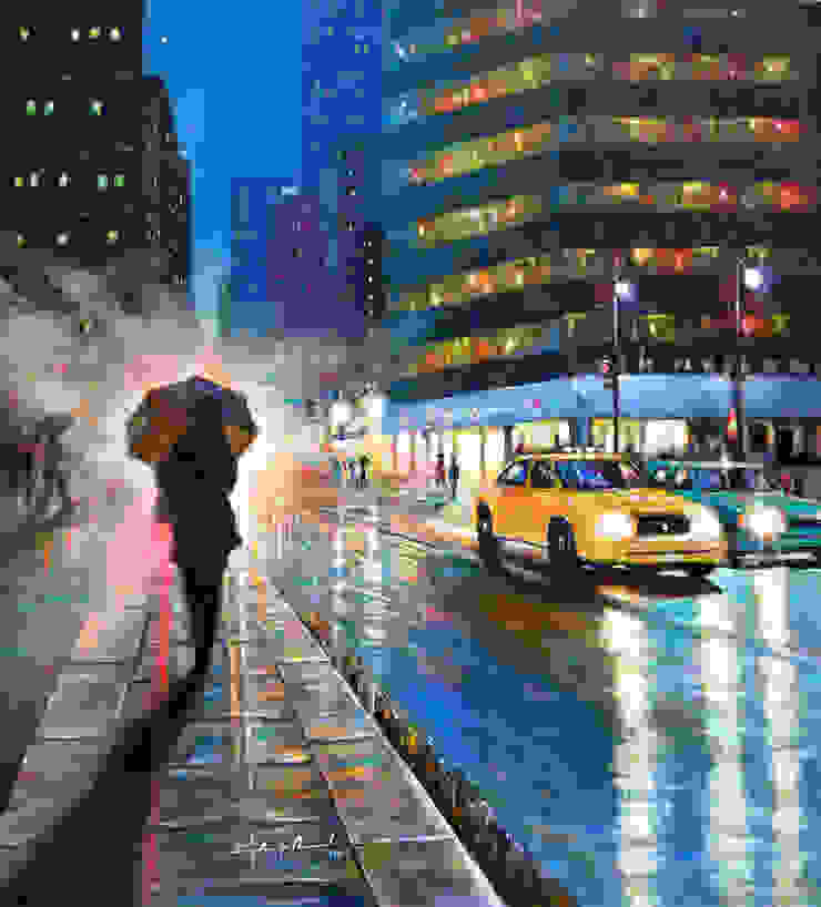 Buy Blue City Of Joy Acrylic Painting Online By Indian Art Ideas