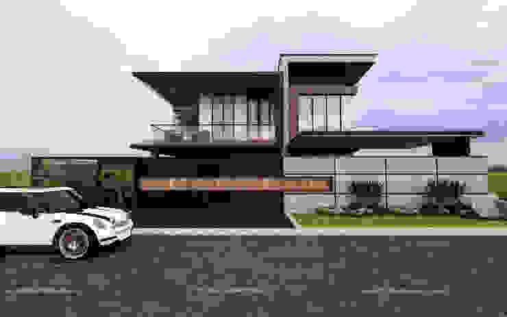 Bungalow Design -Yong Peng Johor Bahru,Malaysia, Enrich Artlife & Interior Design Sdn Bhd Enrich Artlife & Interior Design Sdn Bhd Modern houses malaysia,minimalist,bungalow,facade
