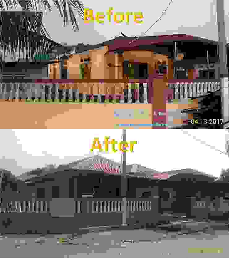 Fire Insurance Claim Sam Contractors Ipoh Asian style balcony, porch & terrace