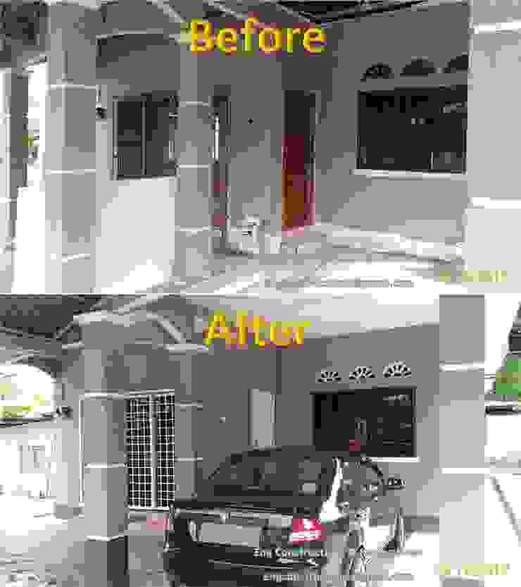 Fire Insurance Claim Sam Contractors Ipoh Asian style balcony, porch & terrace