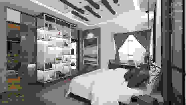 MASTER BEDROOM Enrich Artlife & Interior Design Sdn Bhd Modern style bedroom Grey