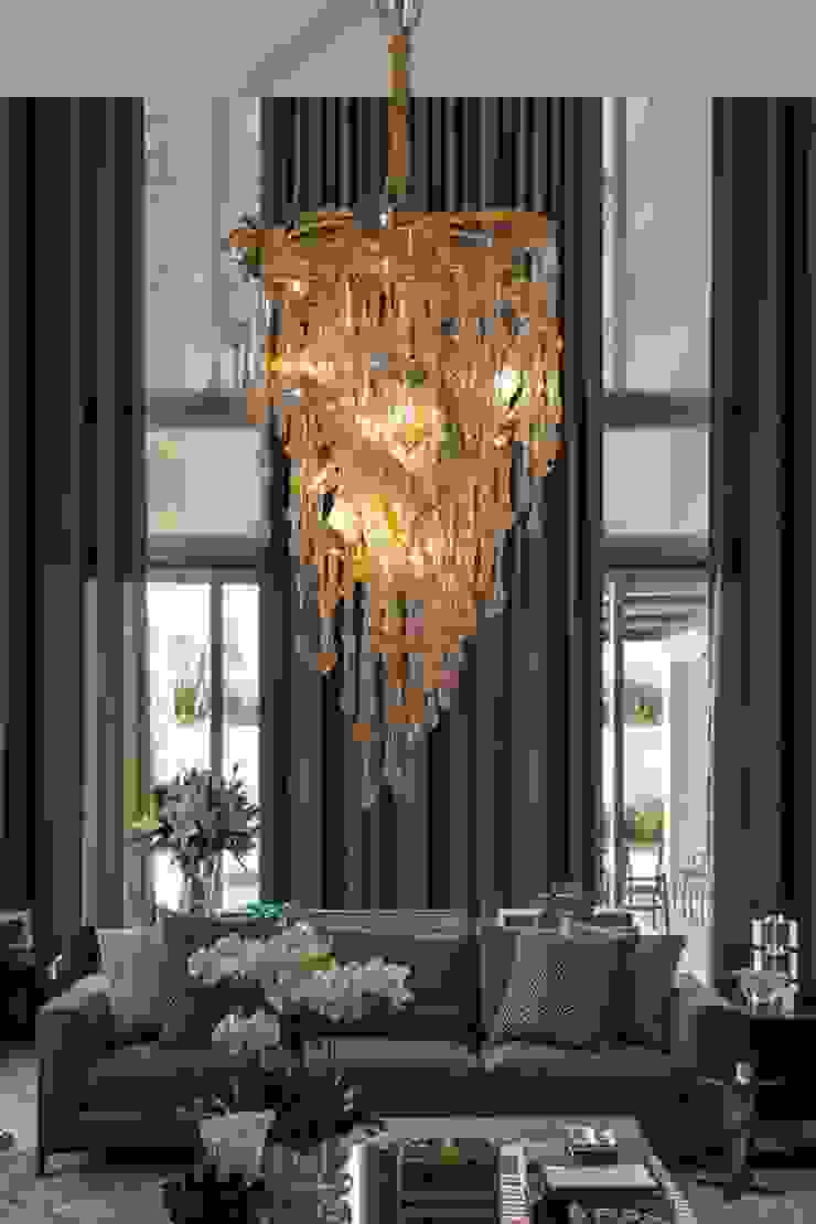 8189P - Linha Sculpture K-LIGHTING by Candibambu Salas de jantar clássicas Vidro Ambar/dourado iluminação,suspensão,intemporal,clássico,dourado,Iluminação