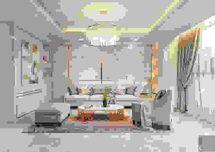 Thiết kế nội thất Tân Cổ Điển sang trọng phong cách Châu Âu, ICON INTERIOR ICON INTERIOR Living room