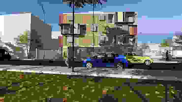 Habitação Social + Containeres por RUA D | Arquitetura e Urbanismo Moderno Ferro/Aço