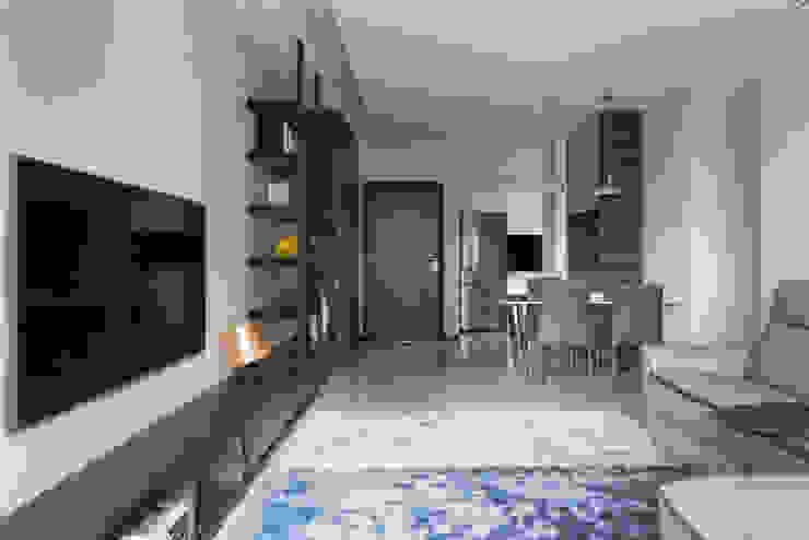 寬宸室內設計有限公司 Salas de estar modernas Cinza
