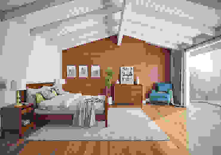 interior, casadellastudio casadellastudio Camera da letto moderna Legno Effetto legno