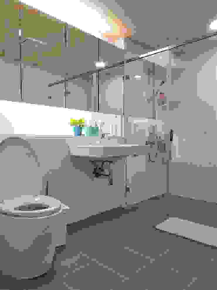折紙居 II 白廊, 喬克諾空間設計 喬克諾空間設計 浴室 水暖夹具,下沉,财产,镜子,轻敲,浴室水槽,夹具,浴室,室内设计,地板