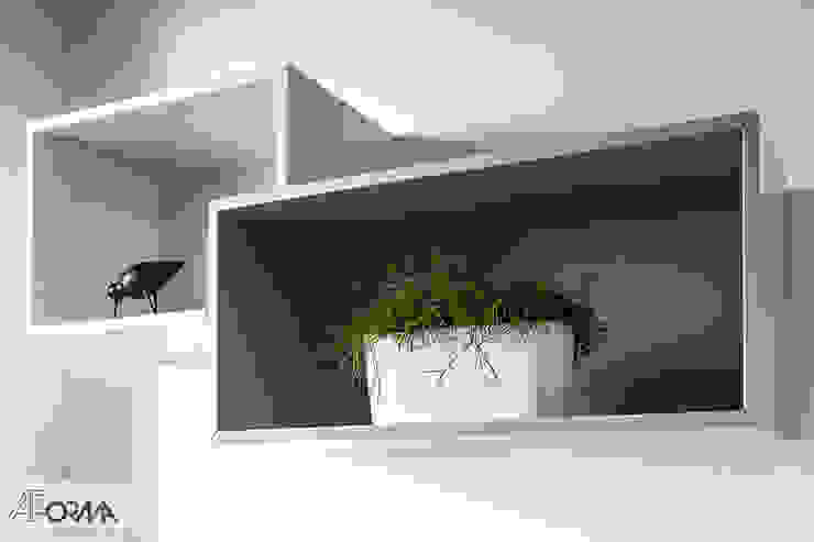 modern apartament in grey AFormA Architektura wnętrz Anna Fodemska Modern Study Room and Home Office