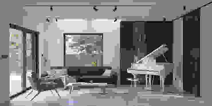 PROJEKT WNĘTRZ – DOM W ŻORACH, GŁOGOWSCY STUDIO GŁOGOWSCY STUDIO Minimalist living room
