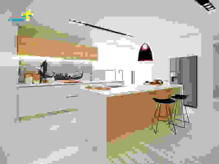 3D Cozinha Cozinhas modernas por Clix Mais Moderno