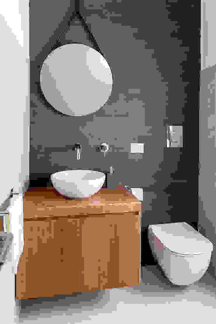 Bagno Ospiti manuarino architettura design comunicazione Bagno minimalista Ardesia Nero bagno,specchio bagno,lavabo bagno,bagno piccolo