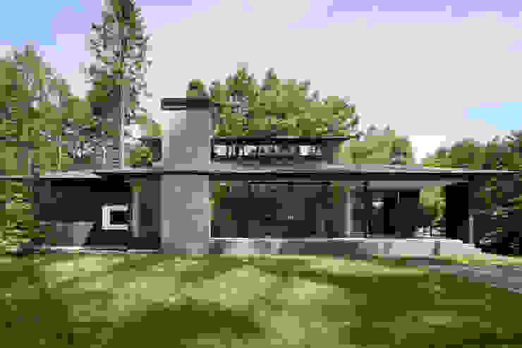 053 i-house in 軽井沢, atelier137 ARCHITECTURAL DESIGN OFFICE atelier137 ARCHITECTURAL DESIGN OFFICE Classic style houses Wood Black